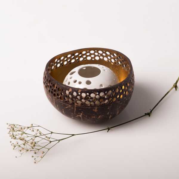 Floating Gravel Candle Holder - Image 2